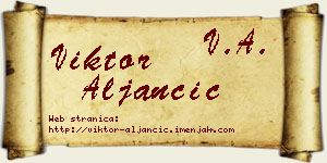 Viktor Aljančić vizit kartica